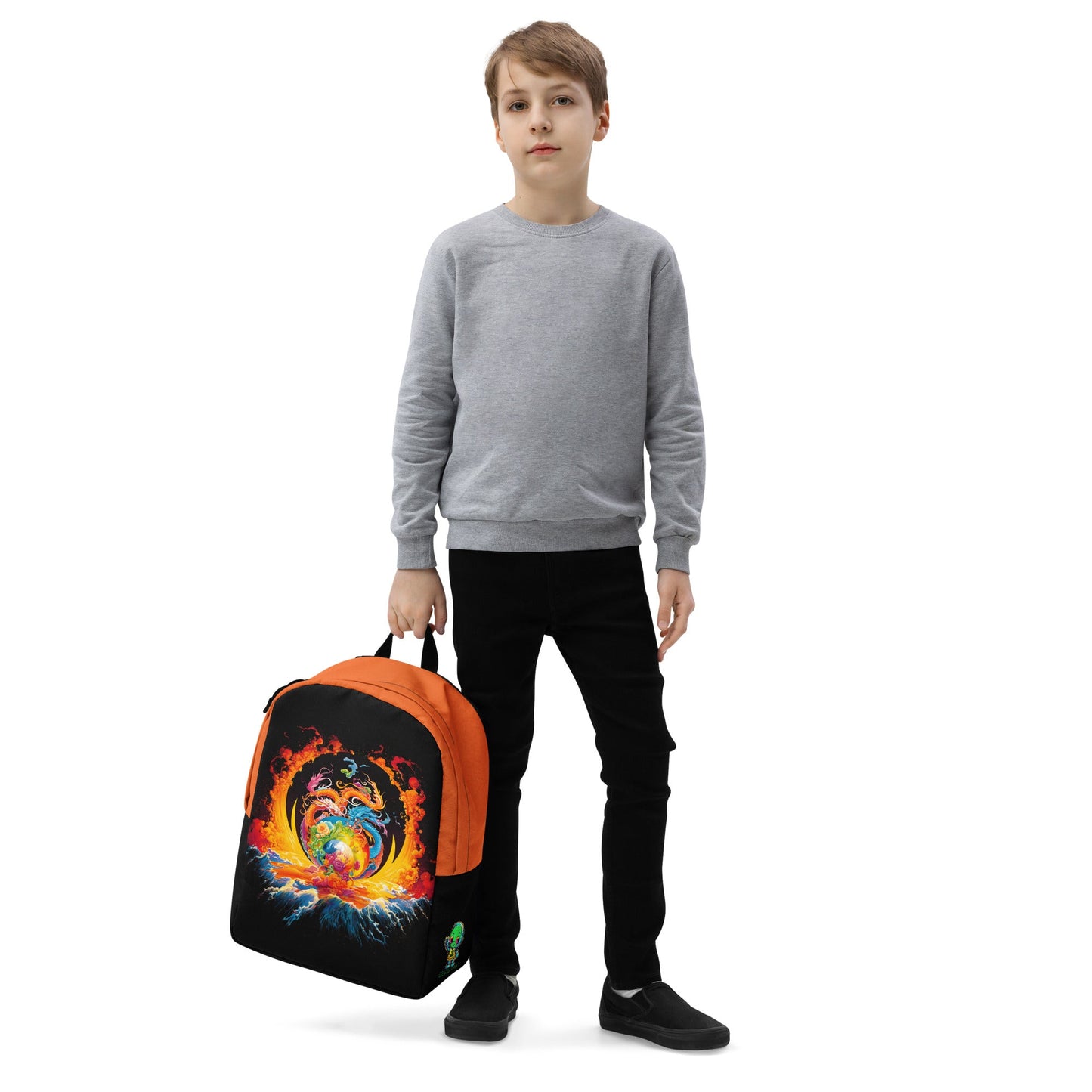 Eternal Harmony: Dual Dragon Minimalist Backpack - BBairt