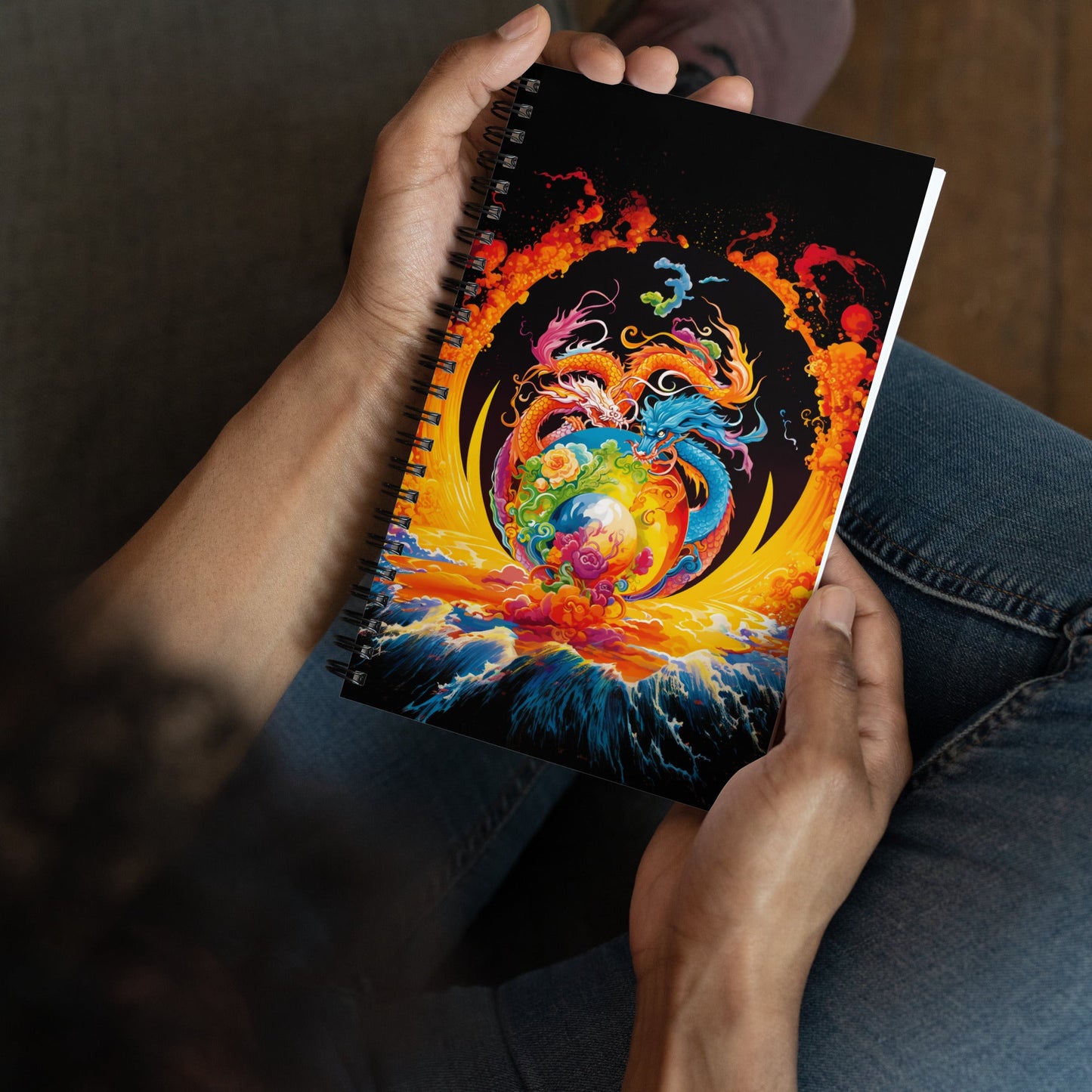 Eternal Harmony: Dual Dragon Spiral Notebook - BBairt