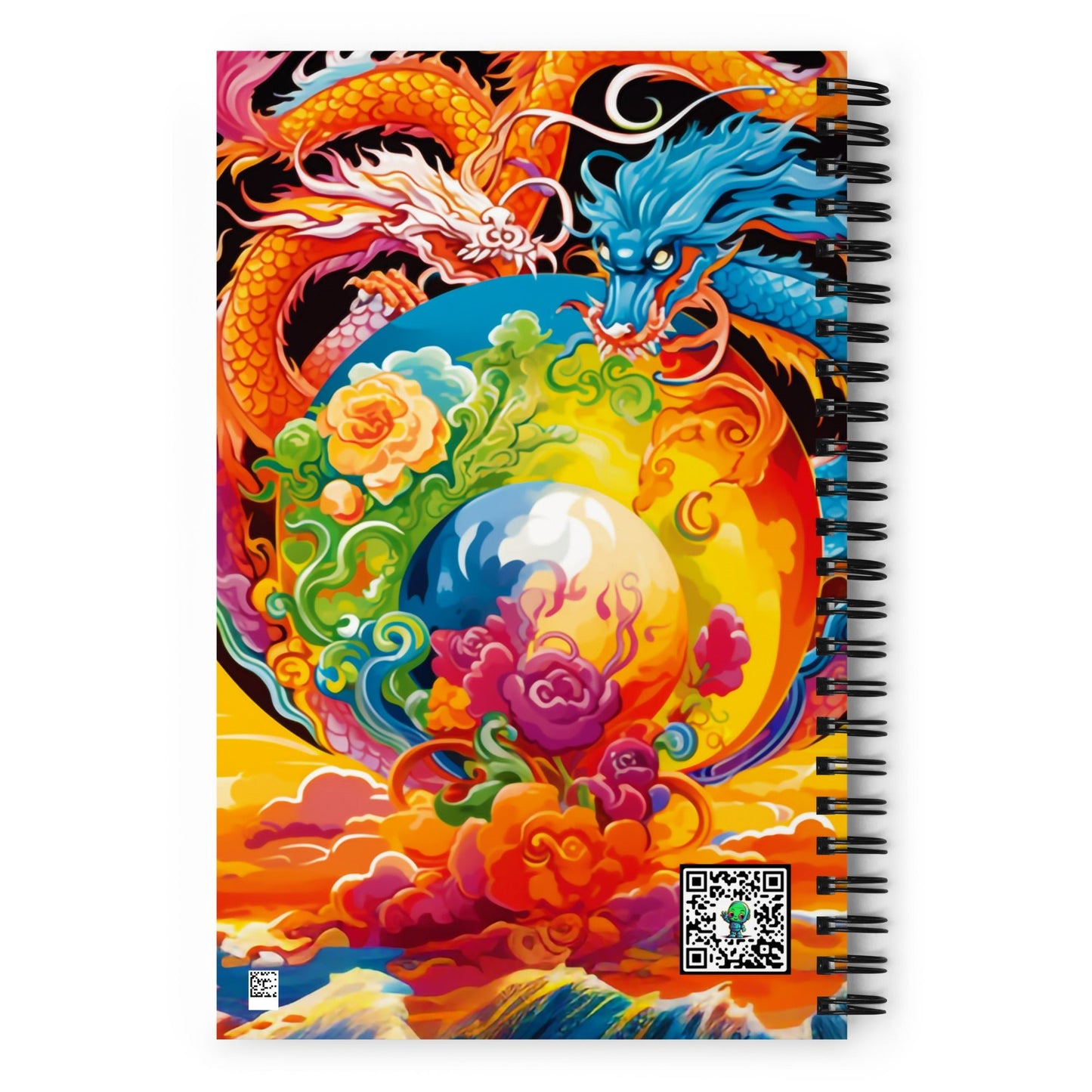 Eternal Harmony: Dual Dragon Spiral Notebook - BBairt
