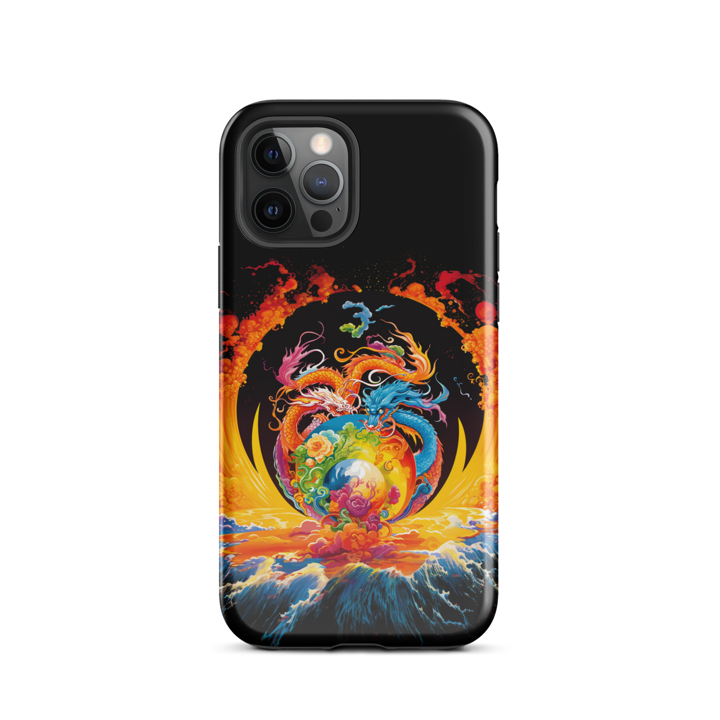 Eternal Harmony: Dual Dragon Tough iPhone Case - BBairt