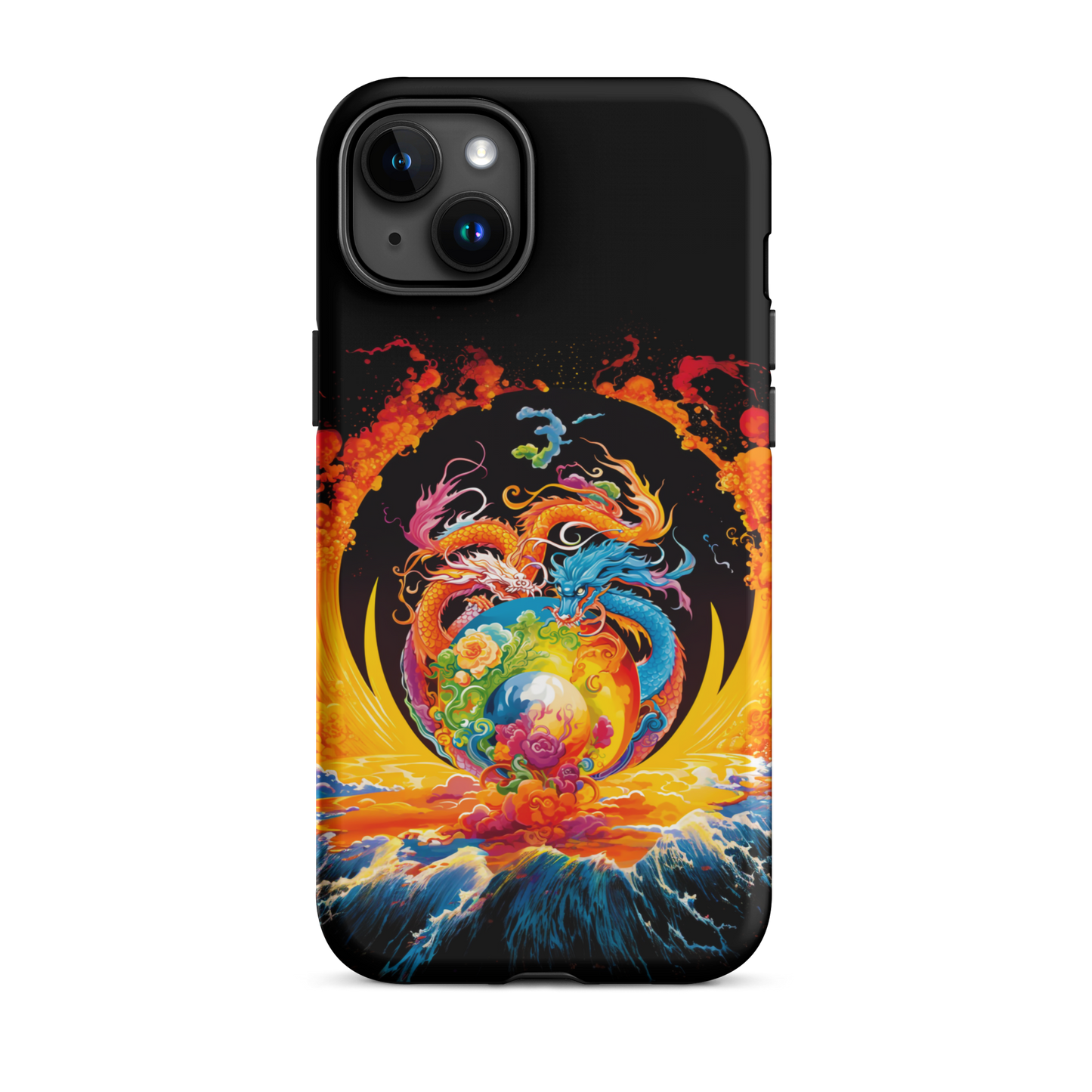 Eternal Harmony: Dual Dragon Tough iPhone Case - BBairt