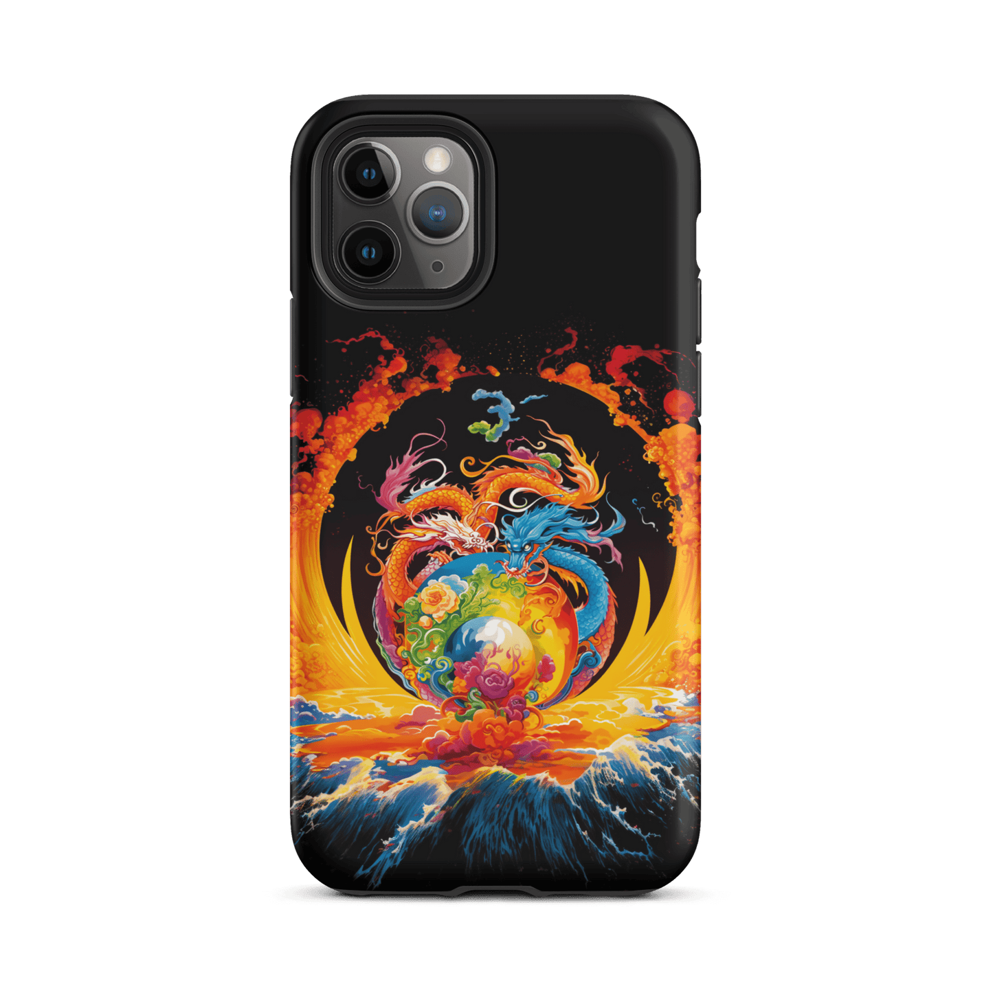 Eternal Harmony: Dual Dragon Tough iPhone Case - BBairt