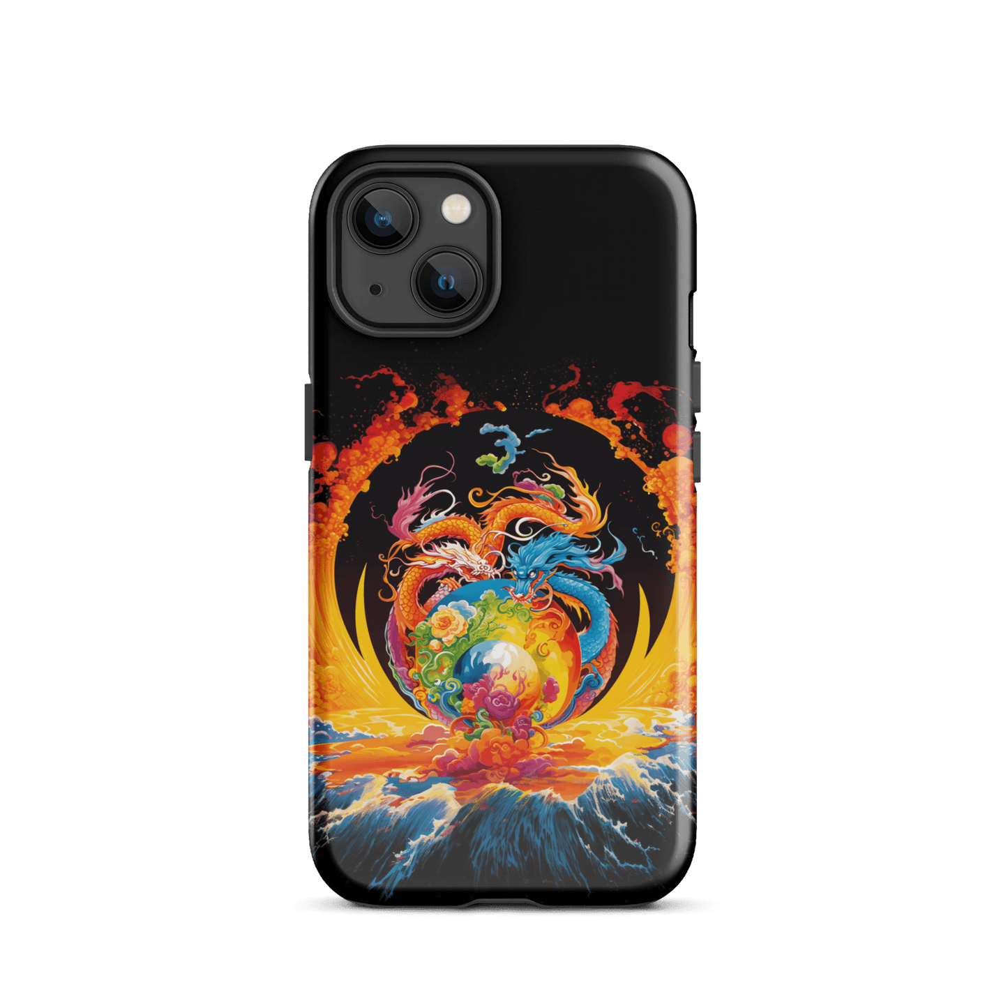 Eternal Harmony: Dual Dragon Tough iPhone Case - BBairt