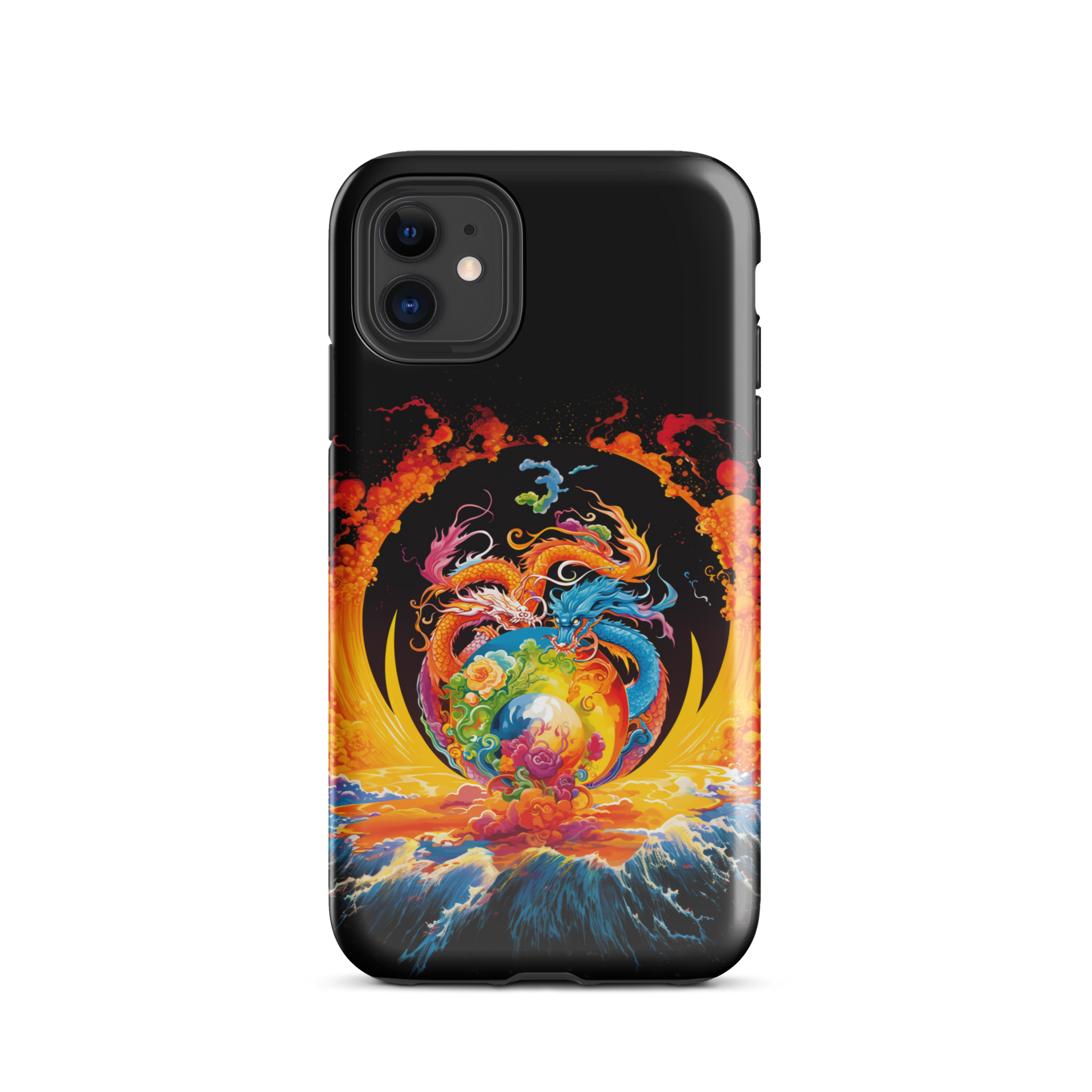 Eternal Harmony: Dual Dragon Tough iPhone Case - BBairt