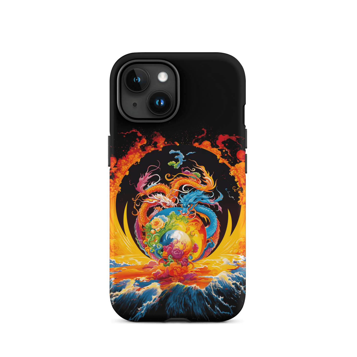 Eternal Harmony: Dual Dragon Tough iPhone Case - BBairt