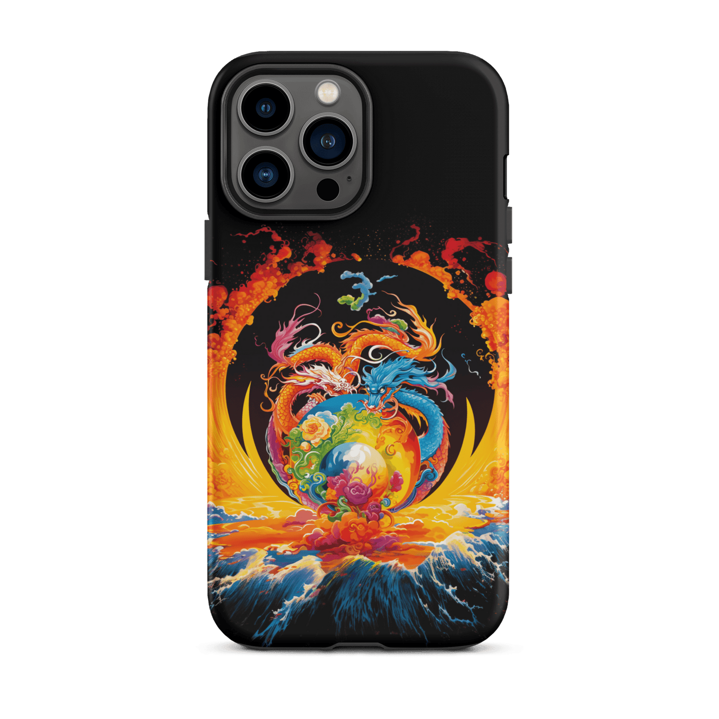 Eternal Harmony: Dual Dragon Tough iPhone Case - BBairt