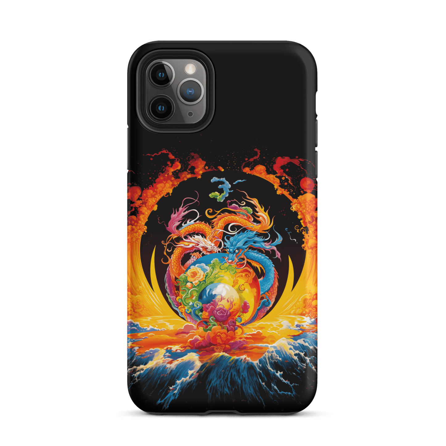 Eternal Harmony: Dual Dragon Tough iPhone Case - BBairt