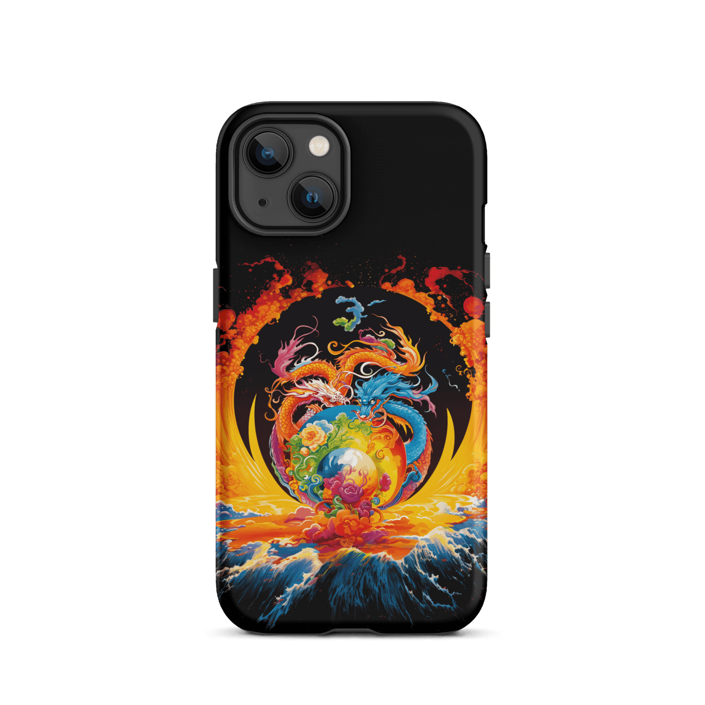 Eternal Harmony: Dual Dragon Tough iPhone Case - BBairt