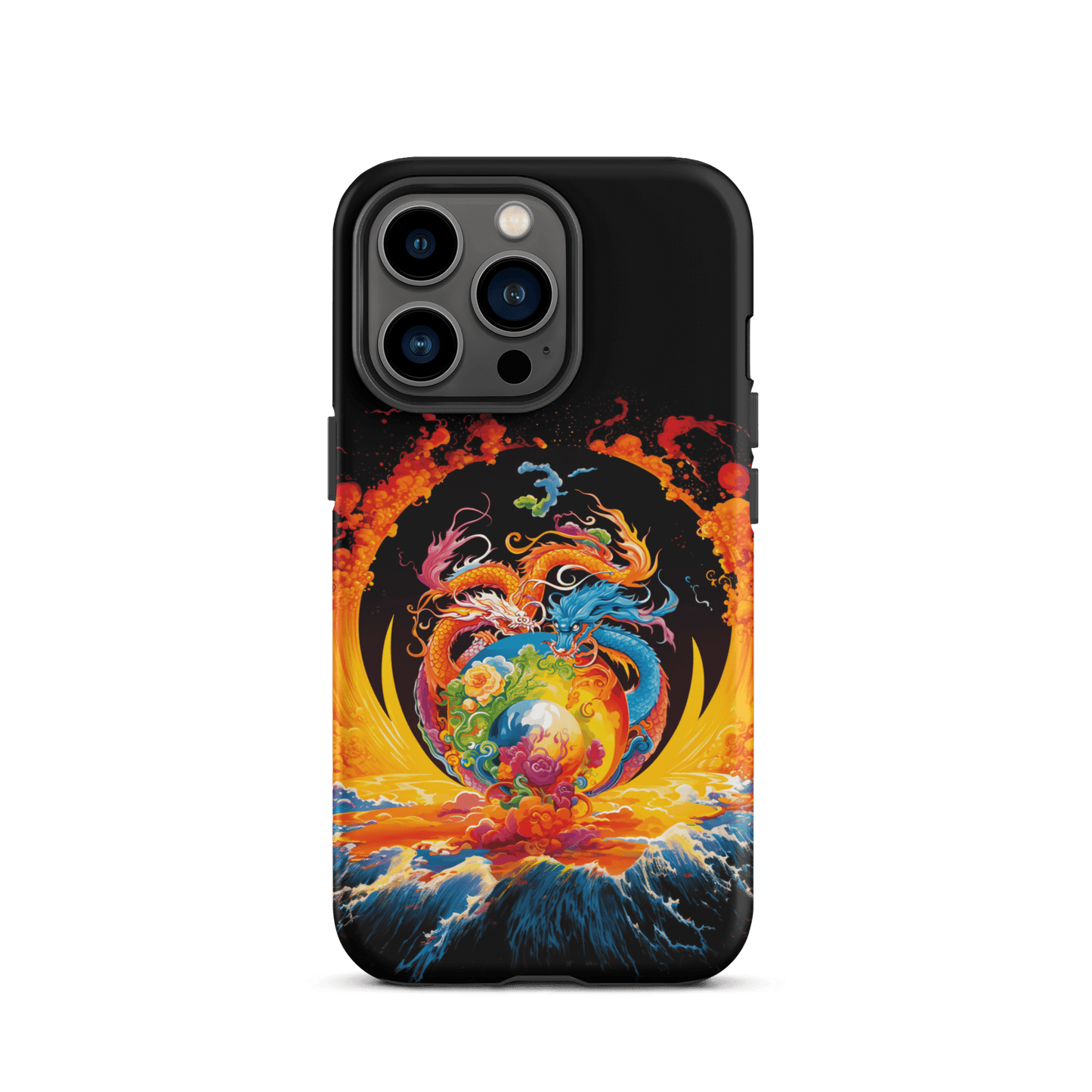 Eternal Harmony: Dual Dragon Tough iPhone Case - BBairt