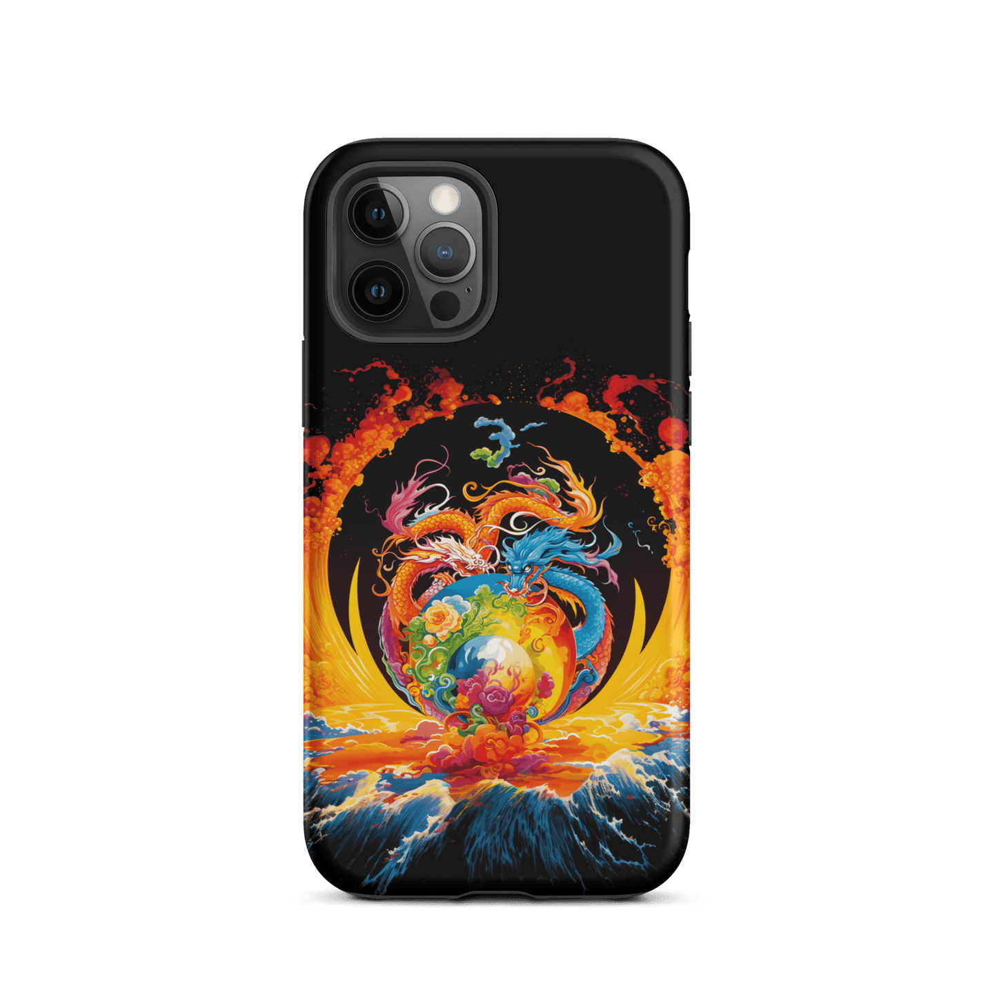 Eternal Harmony: Dual Dragon Tough iPhone Case - BBairt