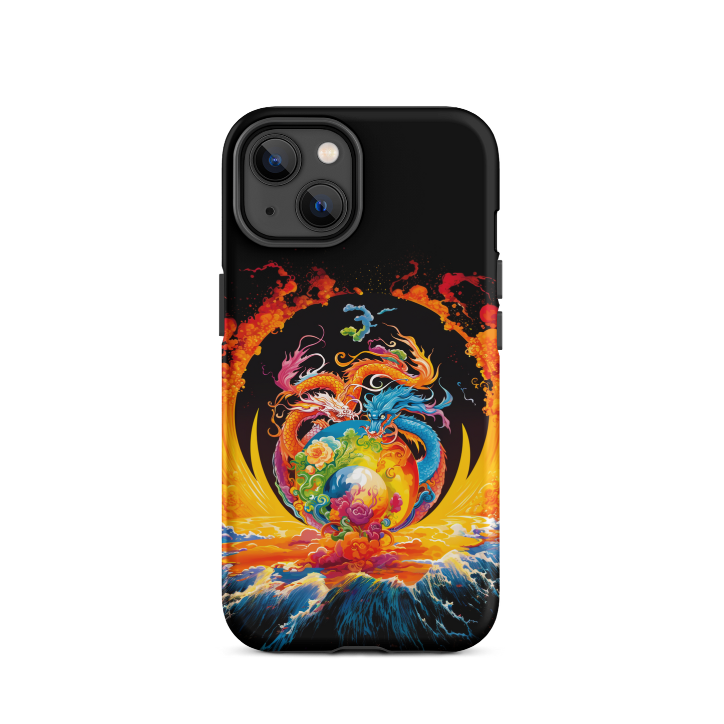 Eternal Harmony: Dual Dragon Tough iPhone Case - BBairt