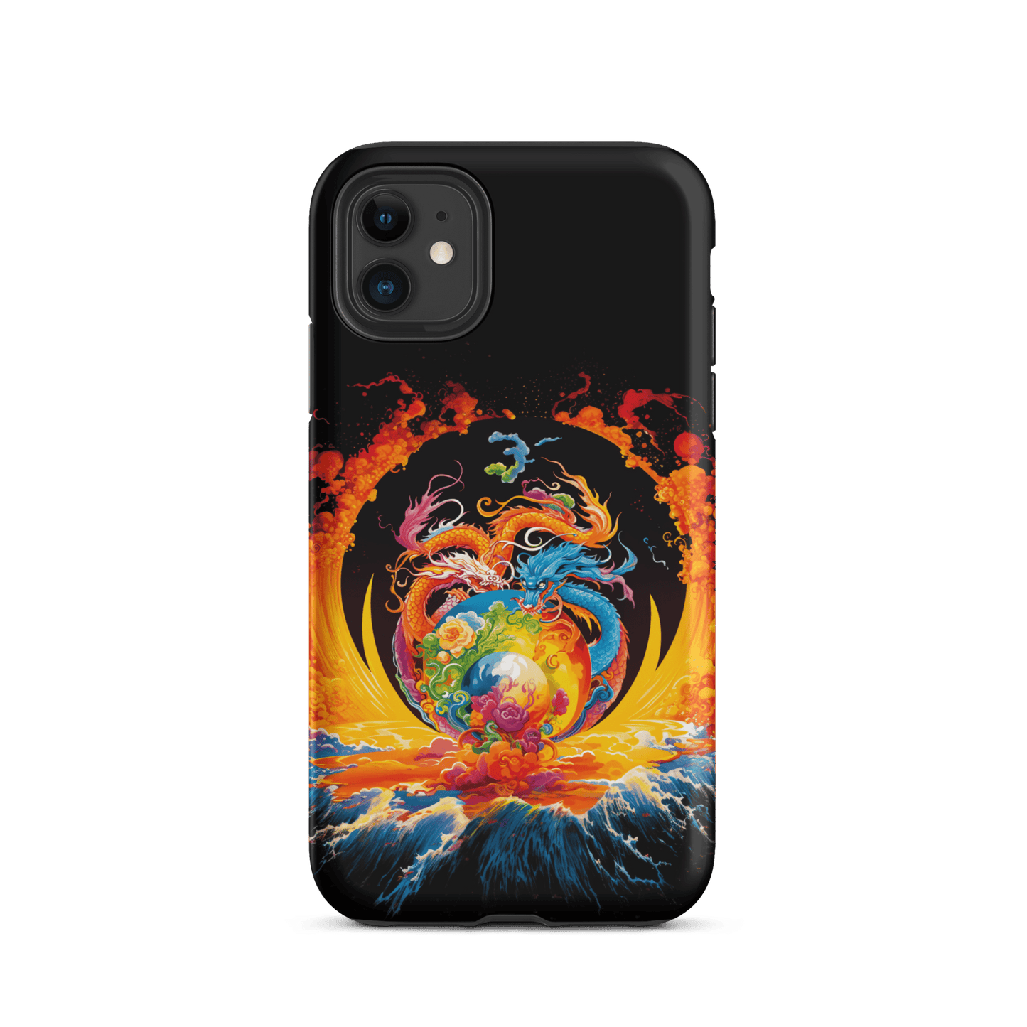 Eternal Harmony: Dual Dragon Tough iPhone Case - BBairt