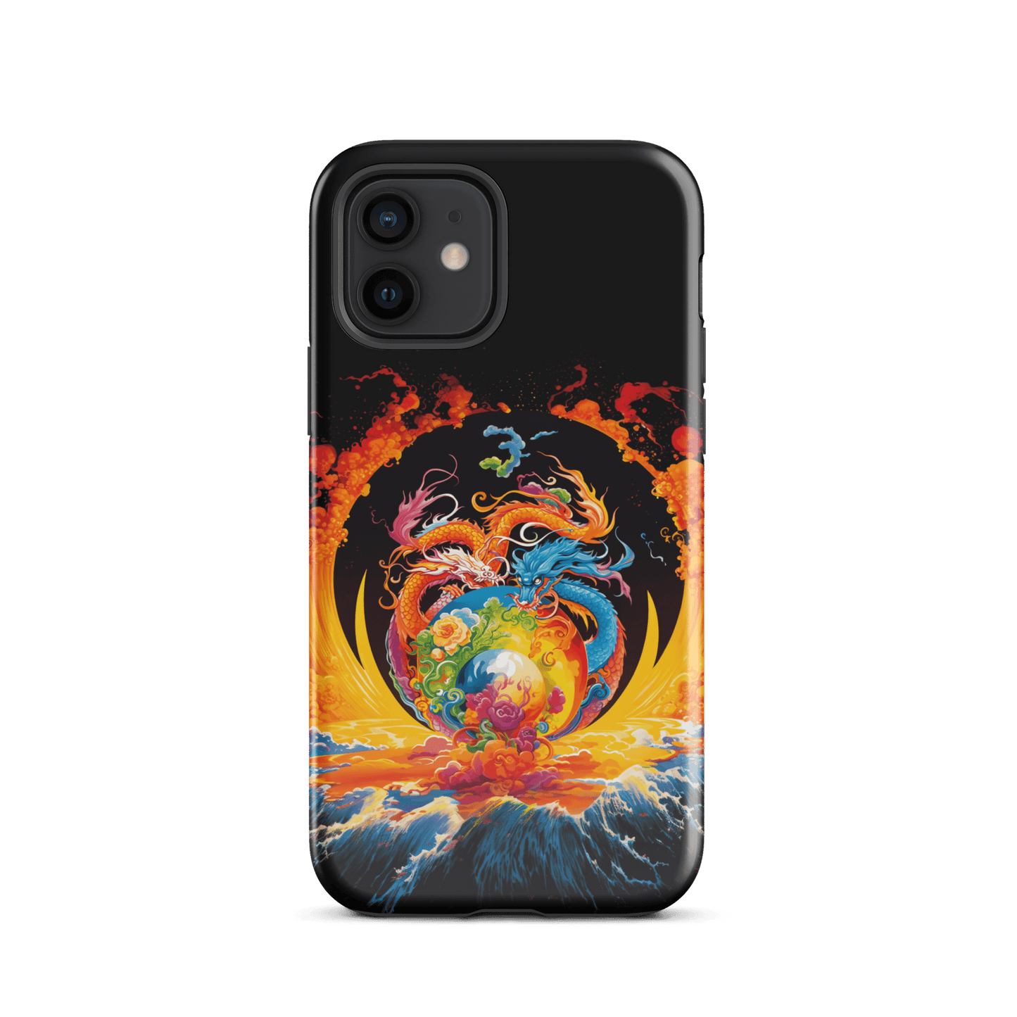 Eternal Harmony: Dual Dragon Tough iPhone Case - BBairt
