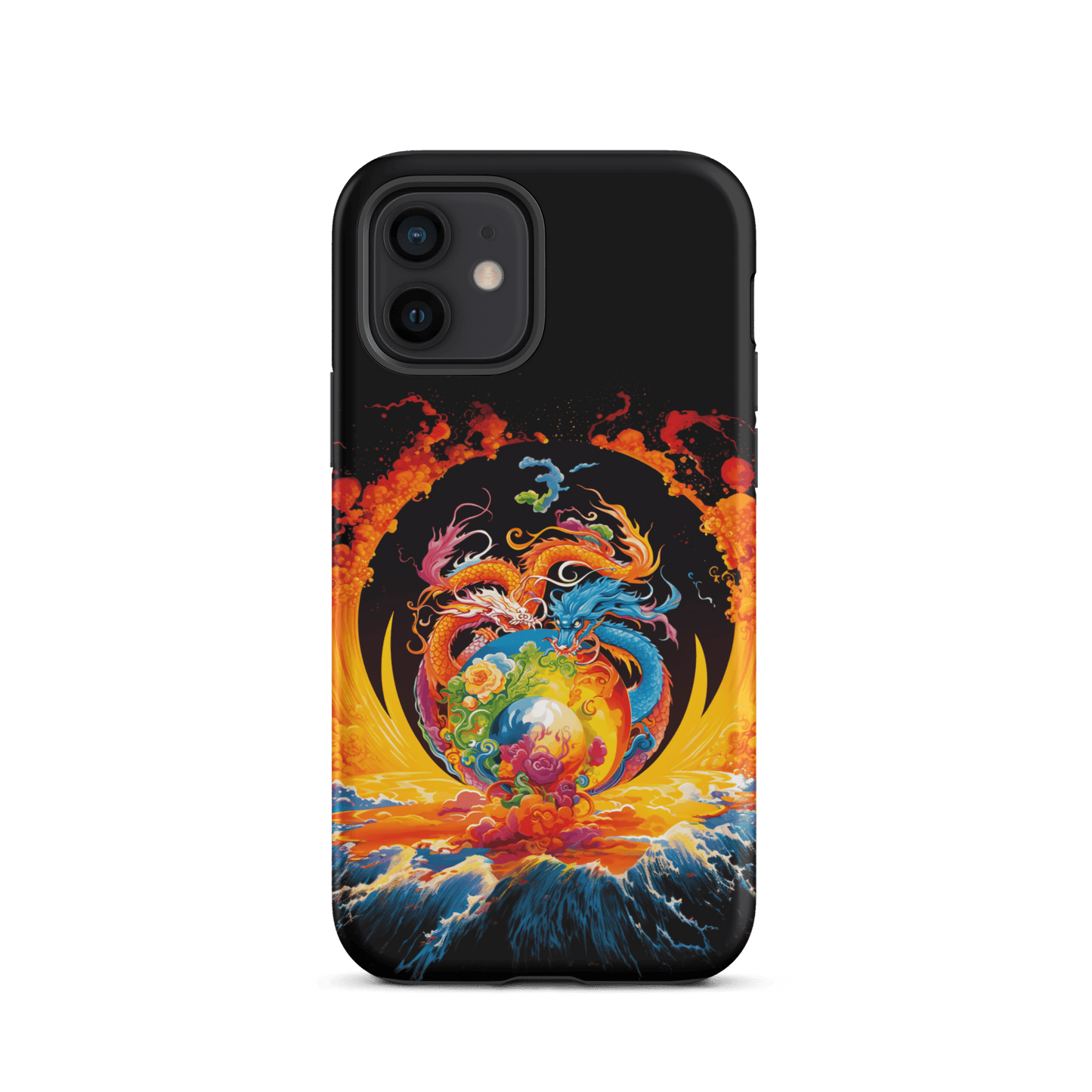 Eternal Harmony: Dual Dragon Tough iPhone Case - BBairt