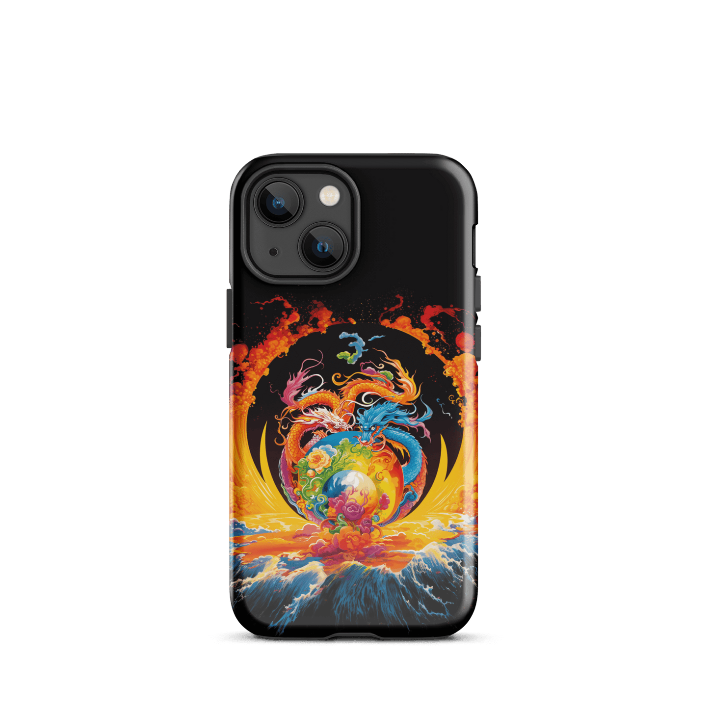 Eternal Harmony: Dual Dragon Tough iPhone Case - BBairt