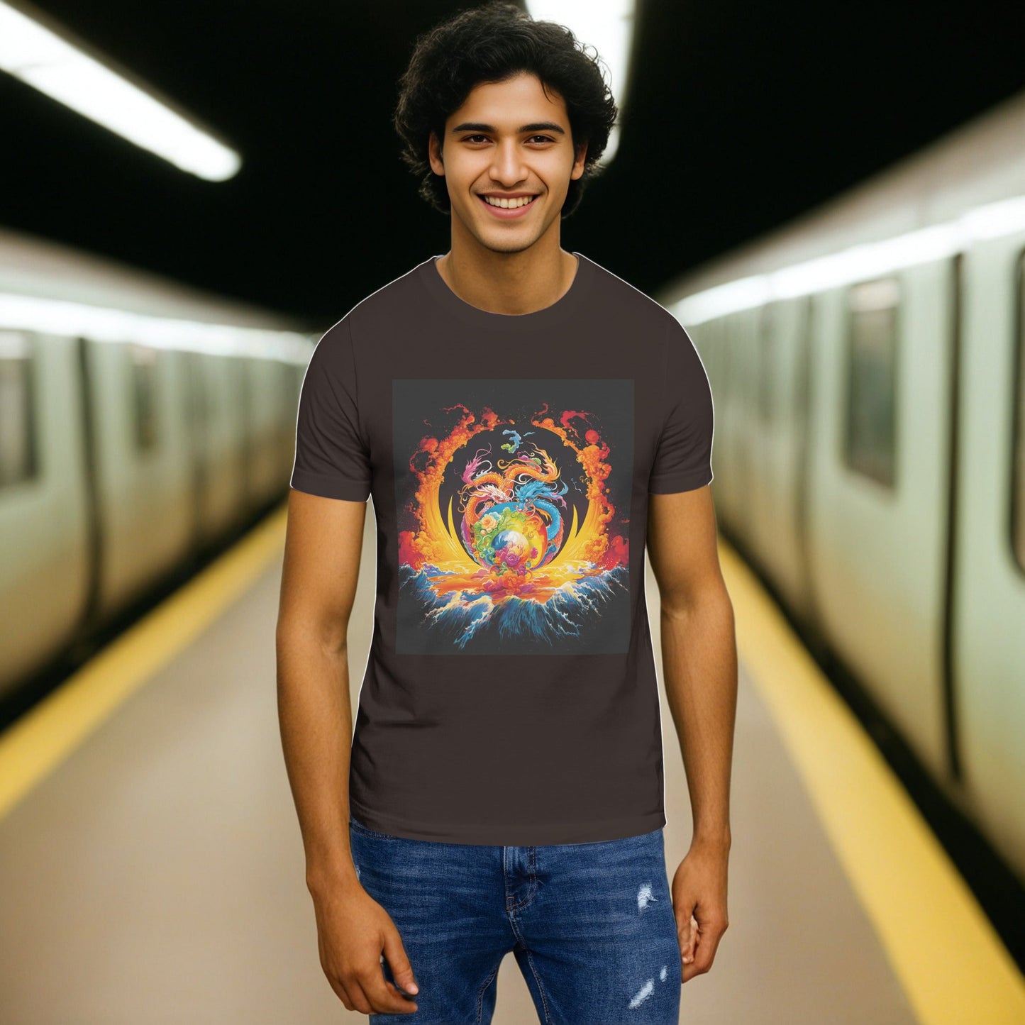 Eternal Harmony: Dual Dragon Unisex t-shirt - BBairt
