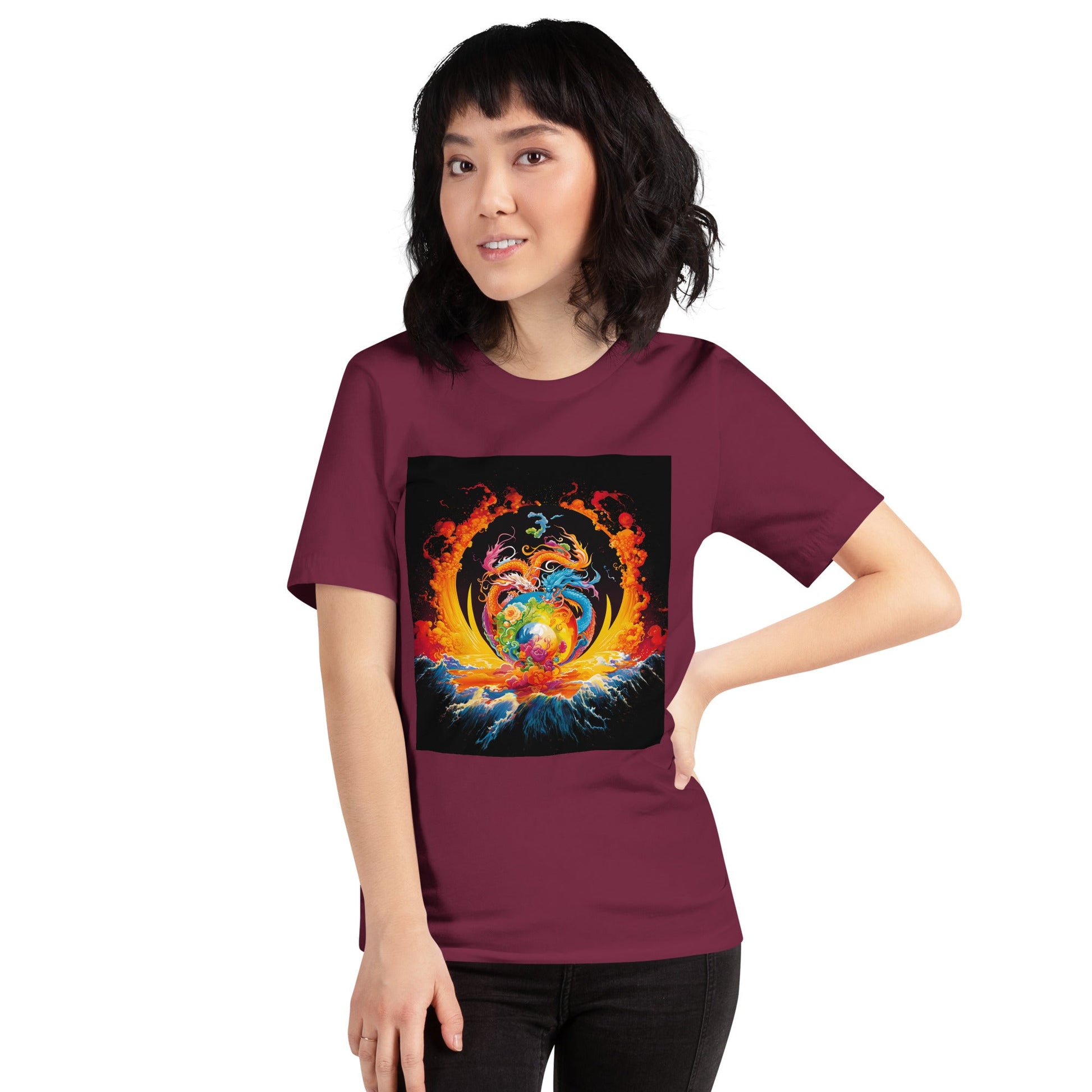 Eternal Harmony: Dual Dragon Unisex t-shirt - BBairt