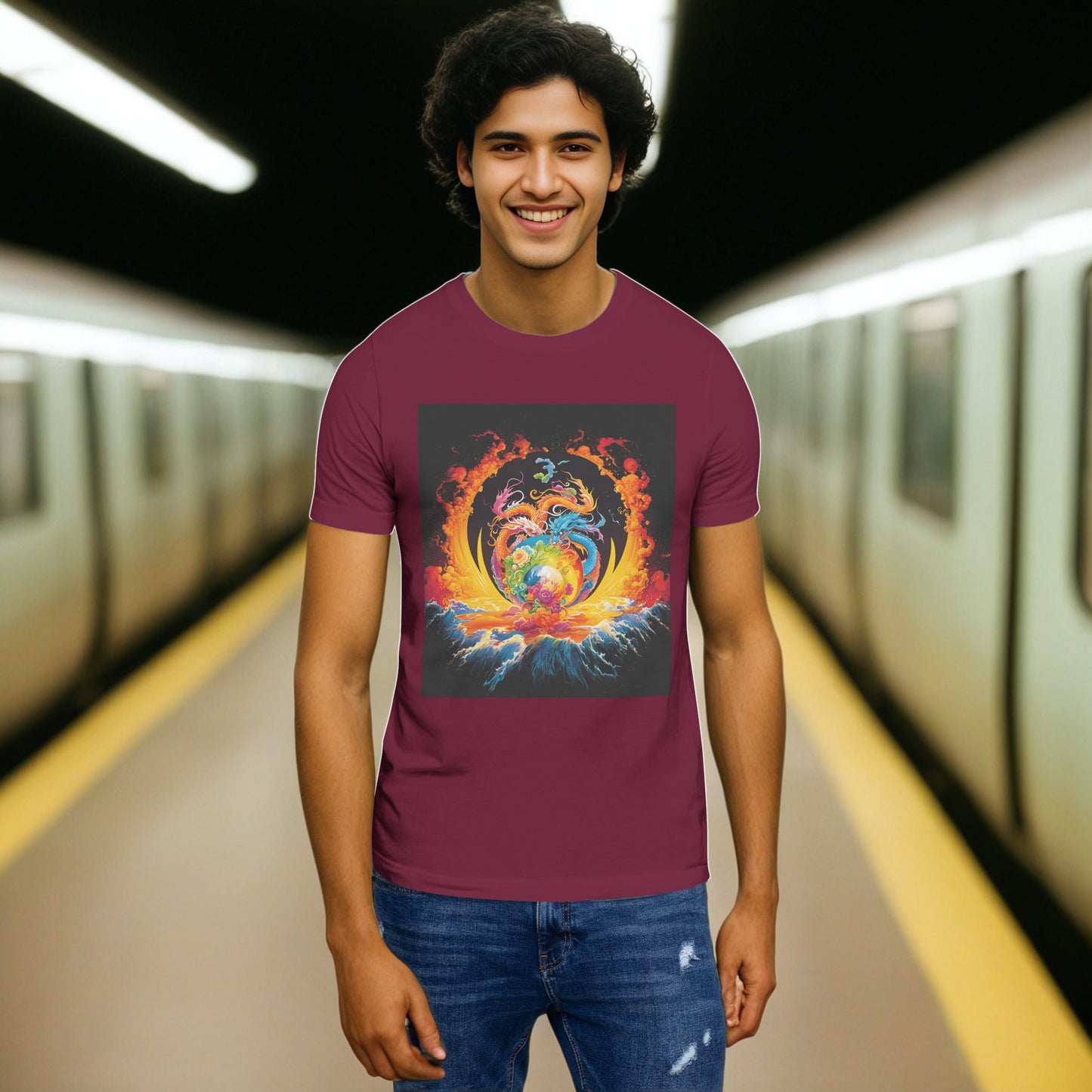 Eternal Harmony: Dual Dragon Unisex t-shirt - BBairt