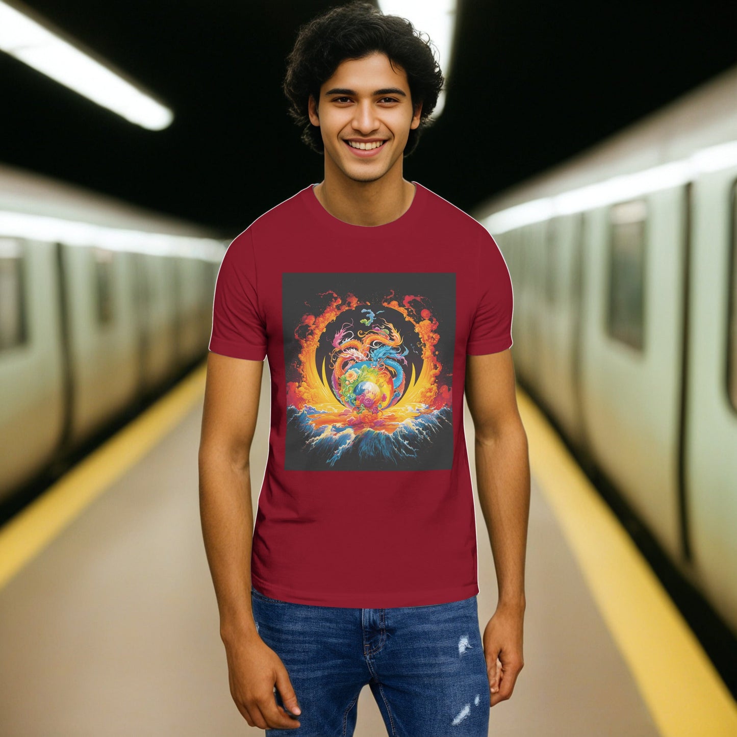 Eternal Harmony: Dual Dragon Unisex t-shirt - BBairt