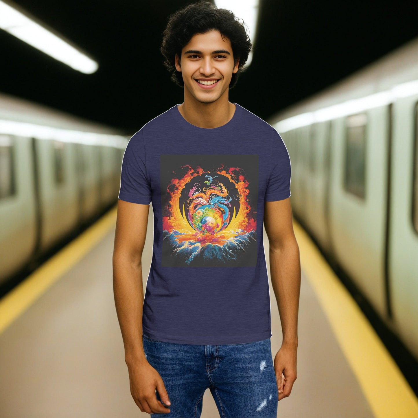 Eternal Harmony: Dual Dragon Unisex t-shirt - BBairt