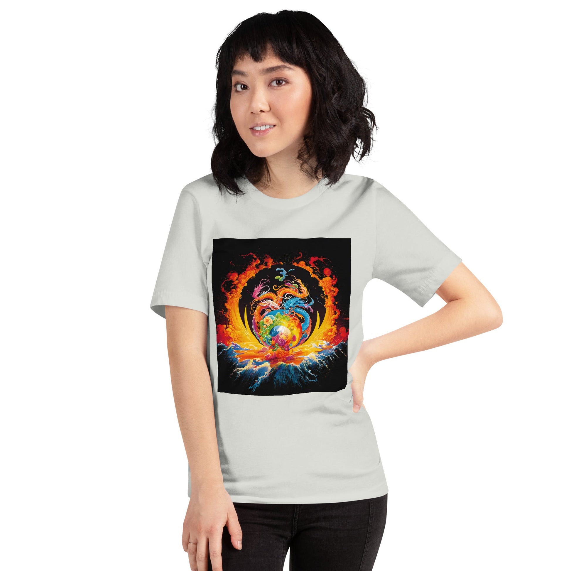Eternal Harmony: Dual Dragon Unisex t-shirt - BBairt
