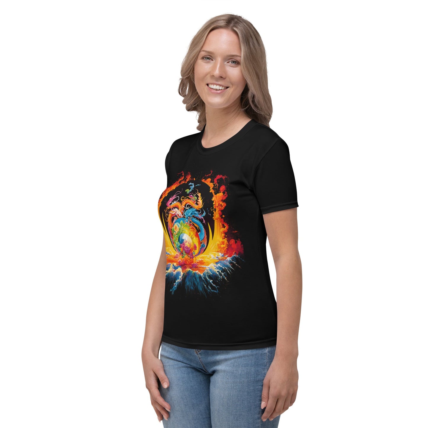 Eternal Harmony: Dual Dragon Women's T-Shirt - BBairt