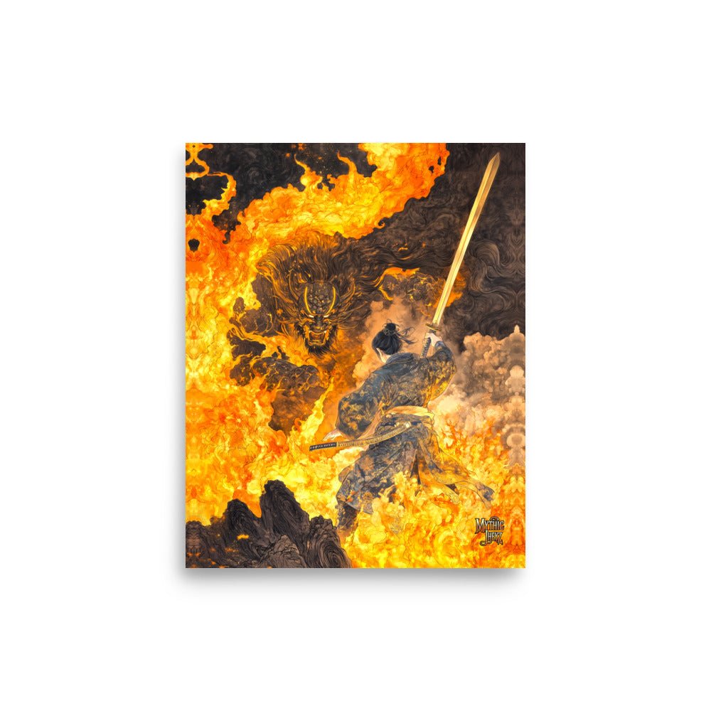 Flameborn Duel Photo Paper Poster - Mythic Jheyz Collection - BBairt