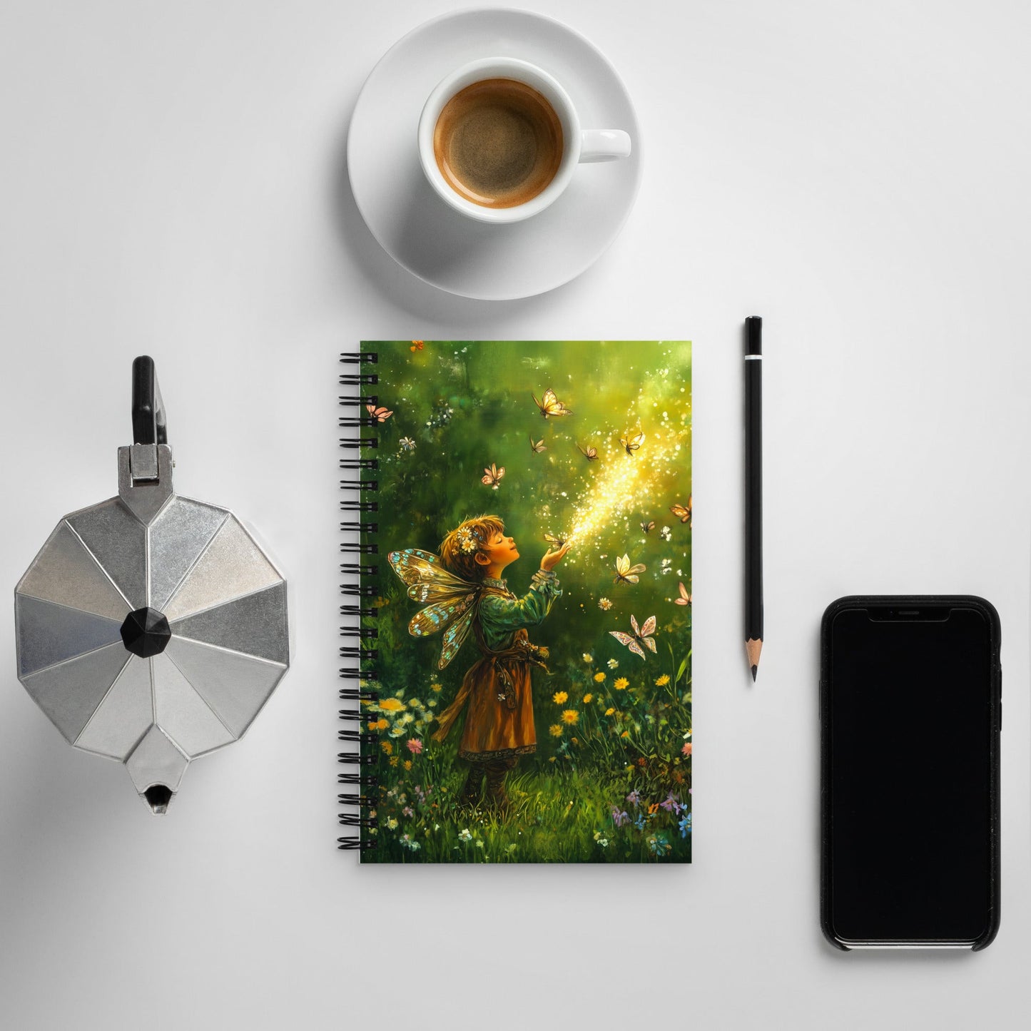 Flutterlight Spiral Notebook - Mythic Jheyz Collection - BBairt