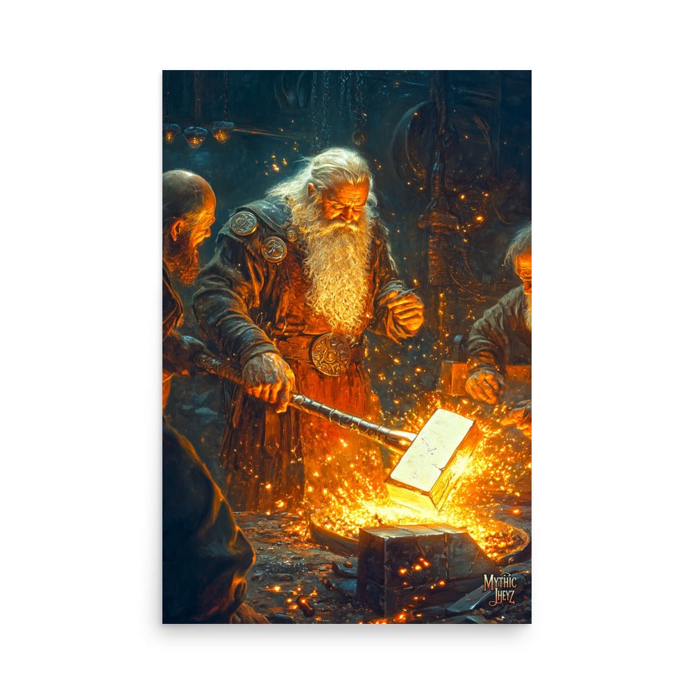 Forge Master's Flame Photo Paper Poster - Mythic Jheyz Collection - BBairt