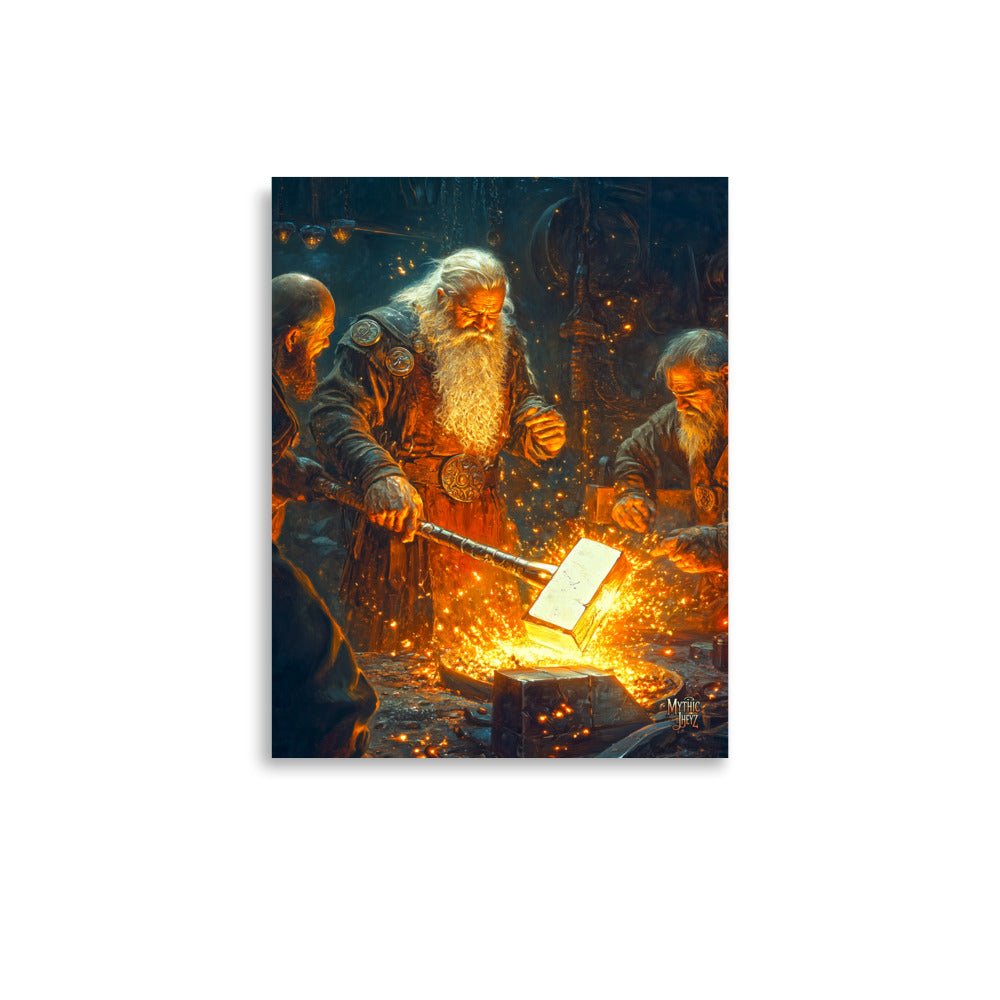 Forge Master's Flame Photo Paper Poster - Mythic Jheyz Collection - BBairt
