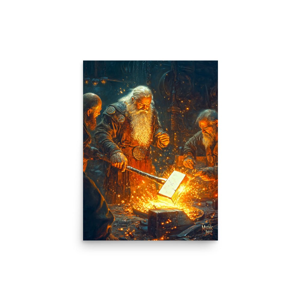 Forge Master's Flame Photo Paper Poster - Mythic Jheyz Collection - BBairt