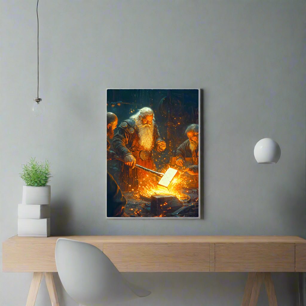 Forge Master's Flame Photo Paper Poster - Mythic Jheyz Collection - BBairt