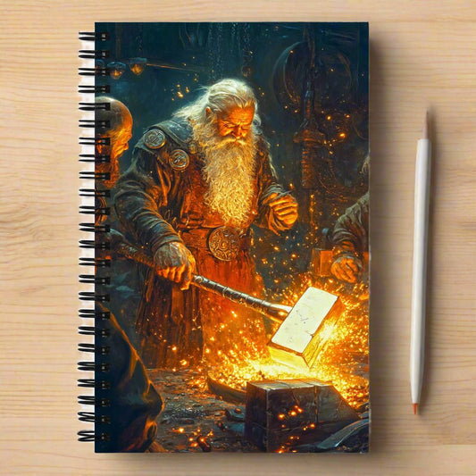 Forge Master's Flame Spiral Notebook - Mythic Jheyz Collection - BBairt