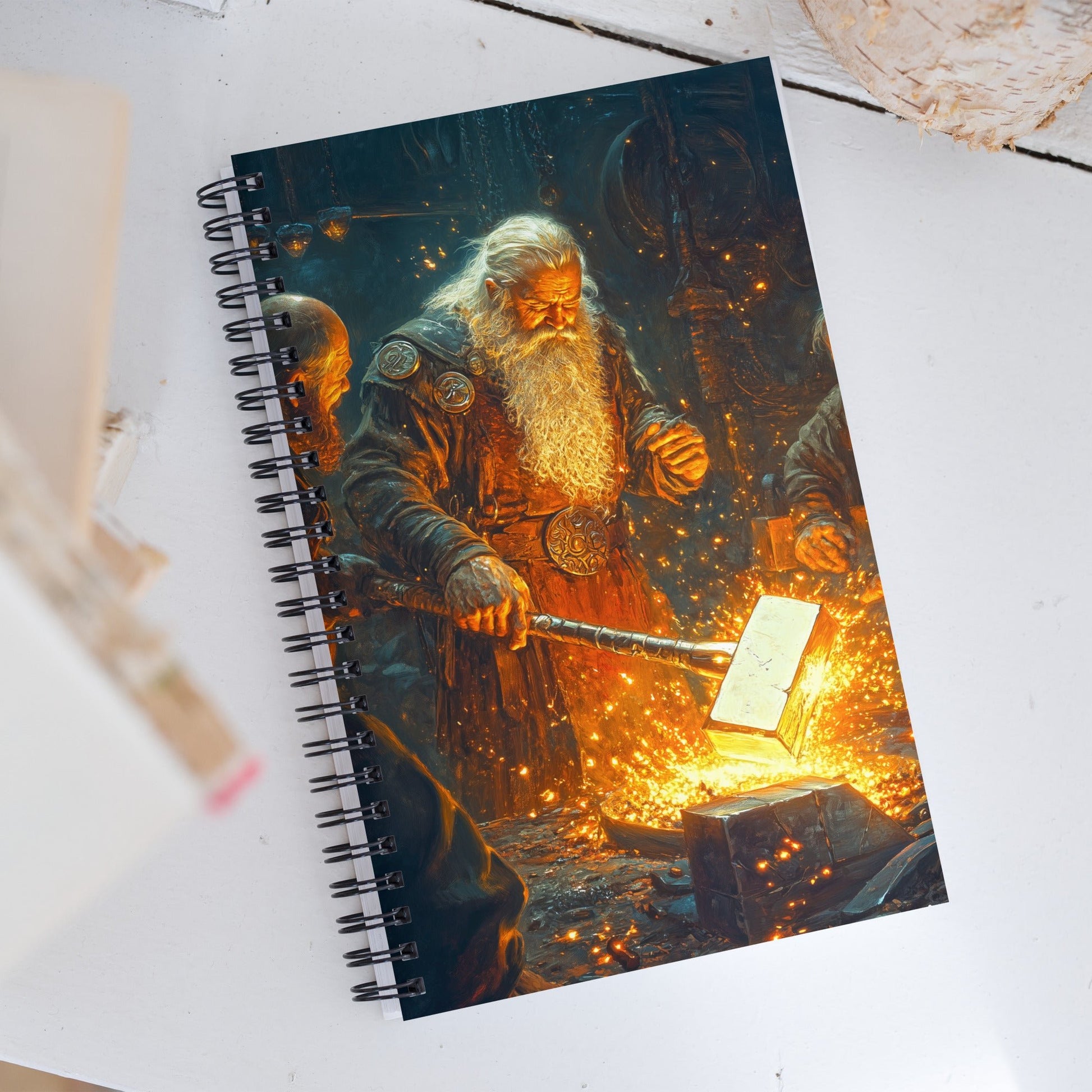 Forge Master's Flame Spiral Notebook - Mythic Jheyz Collection - BBairt