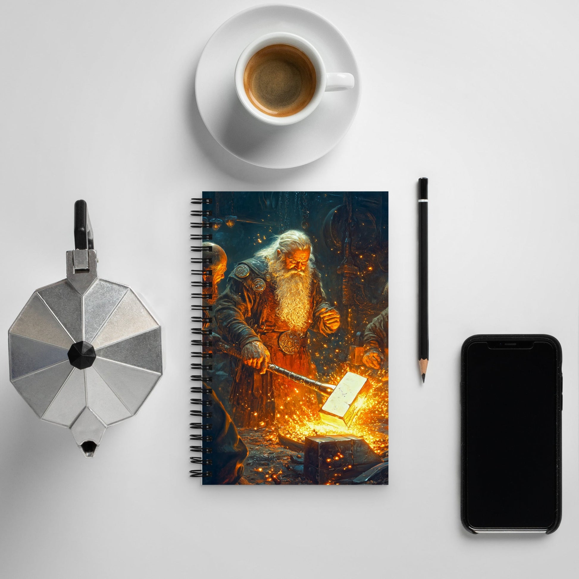Forge Master's Flame Spiral Notebook - Mythic Jheyz Collection - BBairt