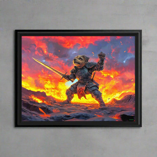 Emberpaw the Brave - Framed Canvas Print