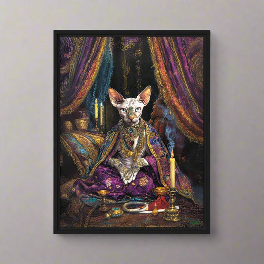 Her Majesty Sphinxara – Framed Canvas