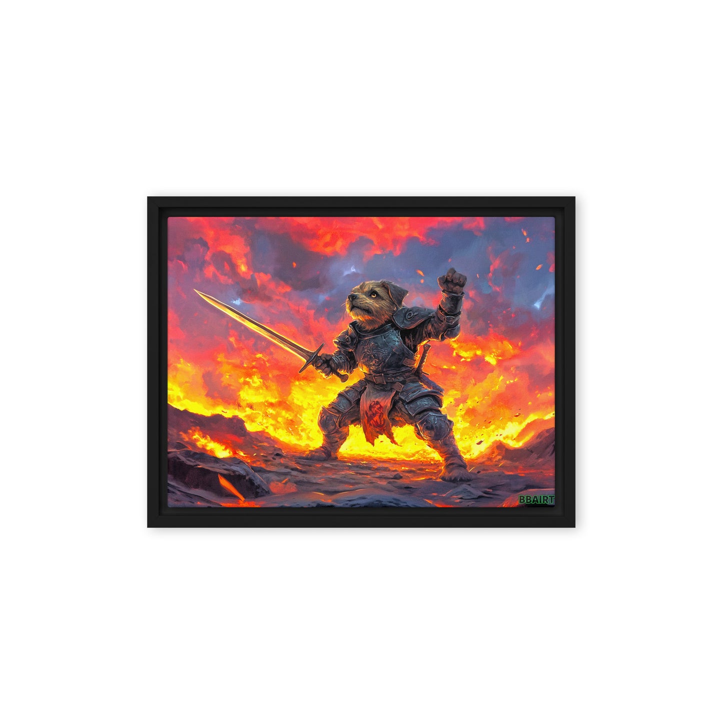 Emberpaw the Brave - Framed Canvas Print