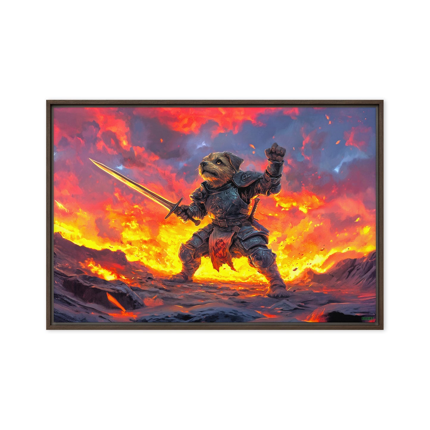 Emberpaw the Brave - Framed Canvas Print