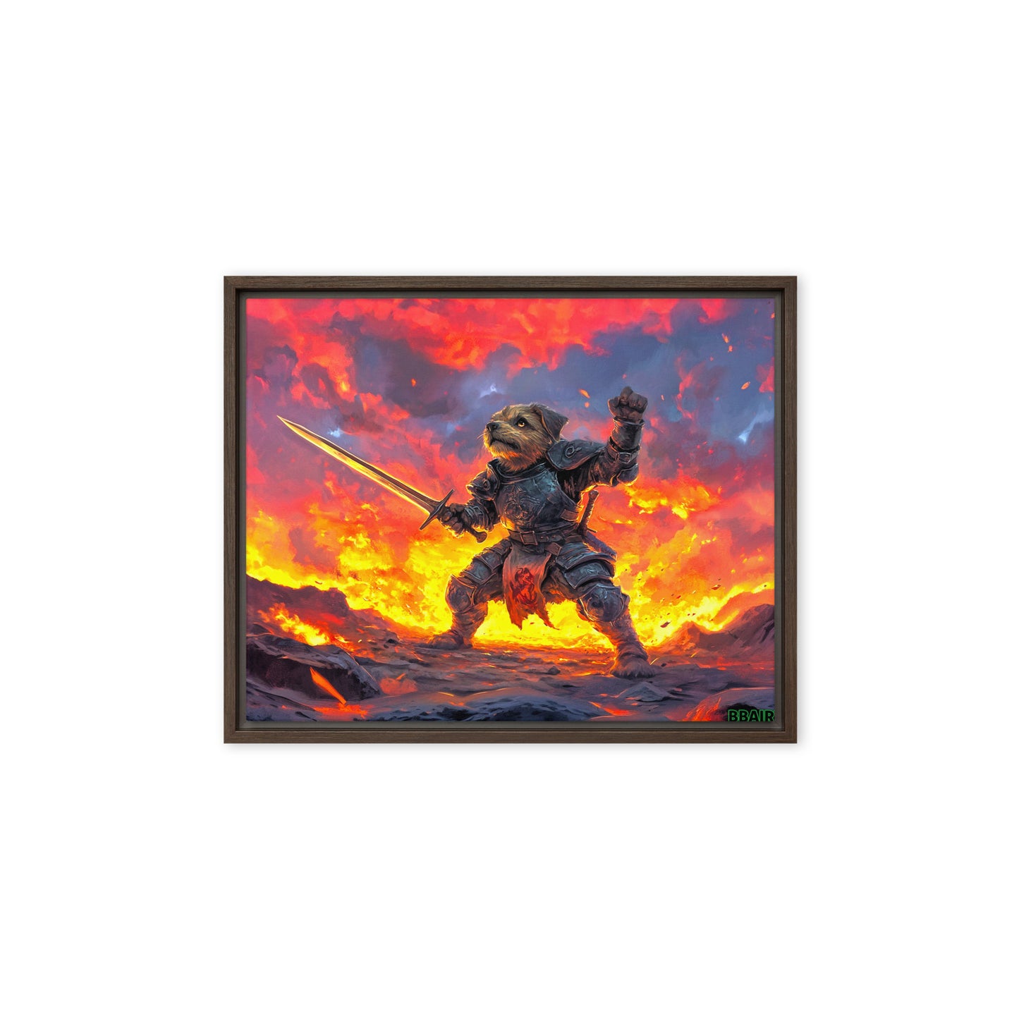 Emberpaw the Brave - Framed Canvas Print