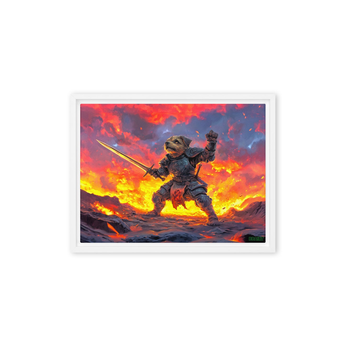 Emberpaw the Brave - Framed Canvas Print