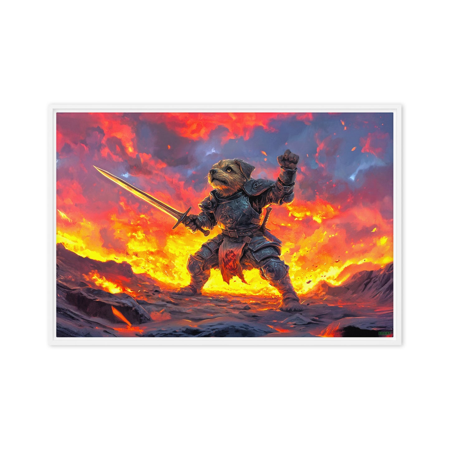 Emberpaw the Brave - Framed Canvas Print