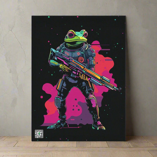 Galactic Ribbit - Canvas Print - BBairt