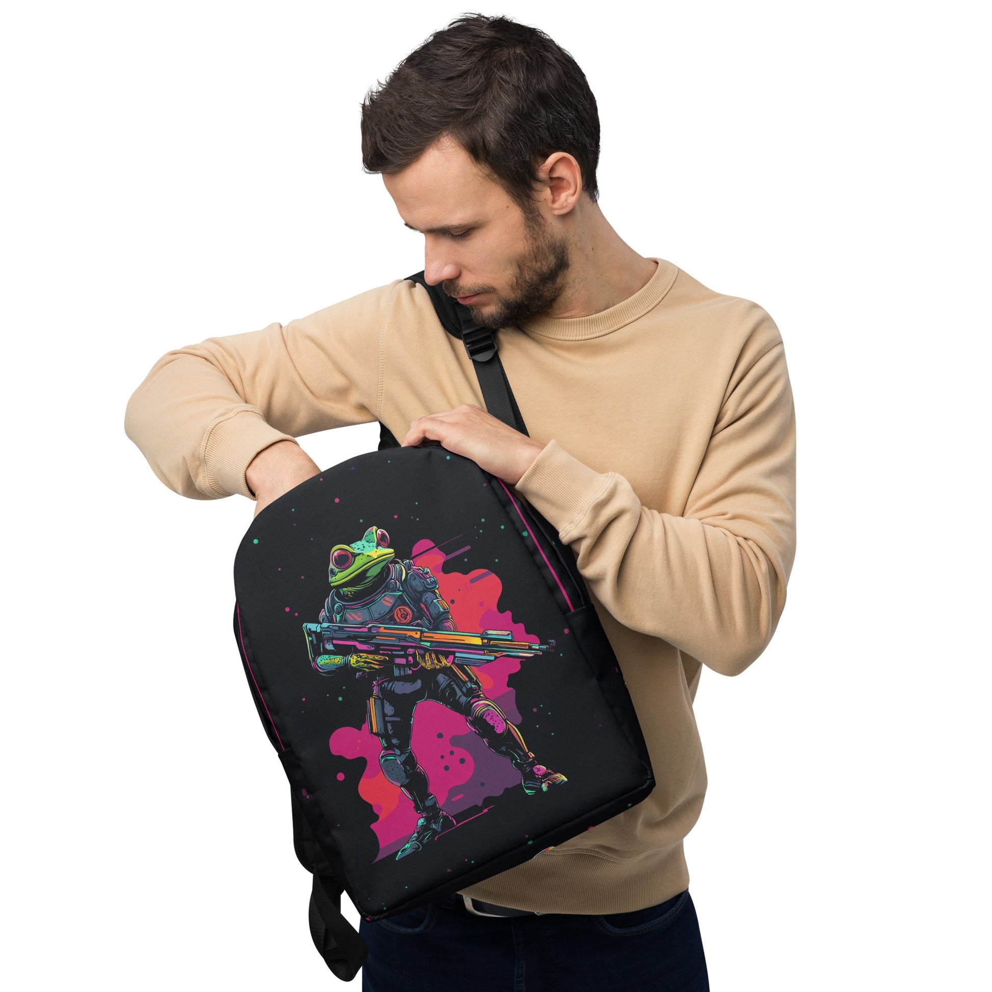 Galactic Ribbit - Minimalist Backpack - BBairt