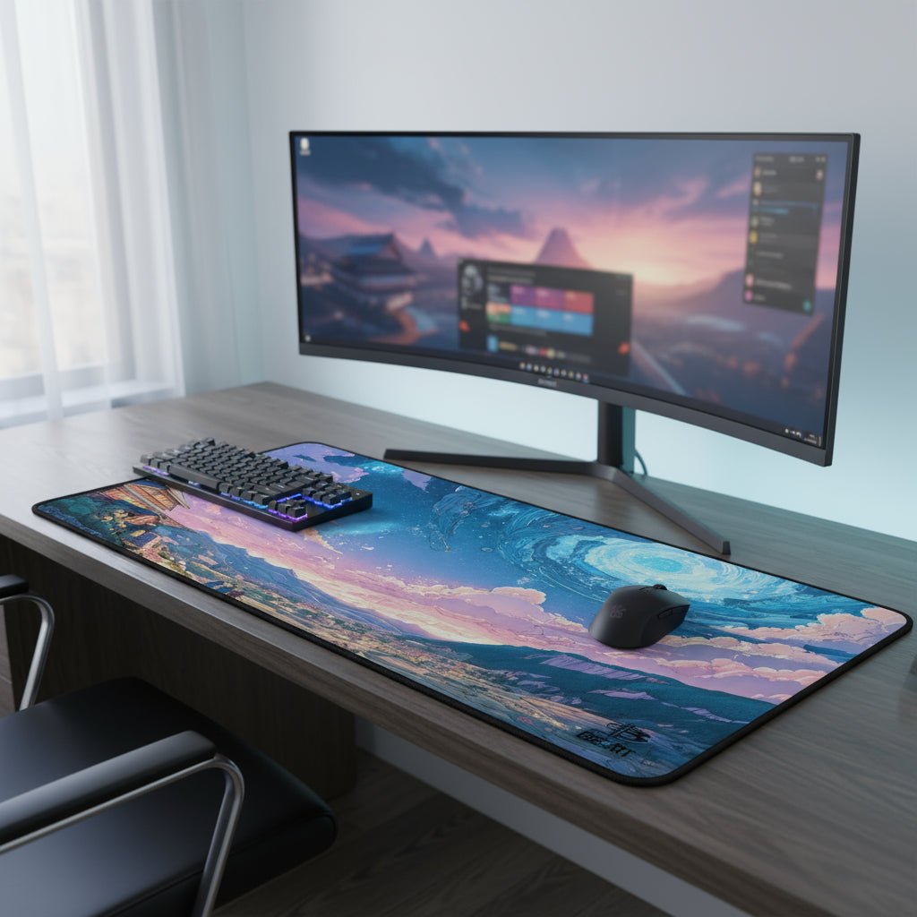 Gateway Over the Autumn Fields – Desk Mat - BBairt