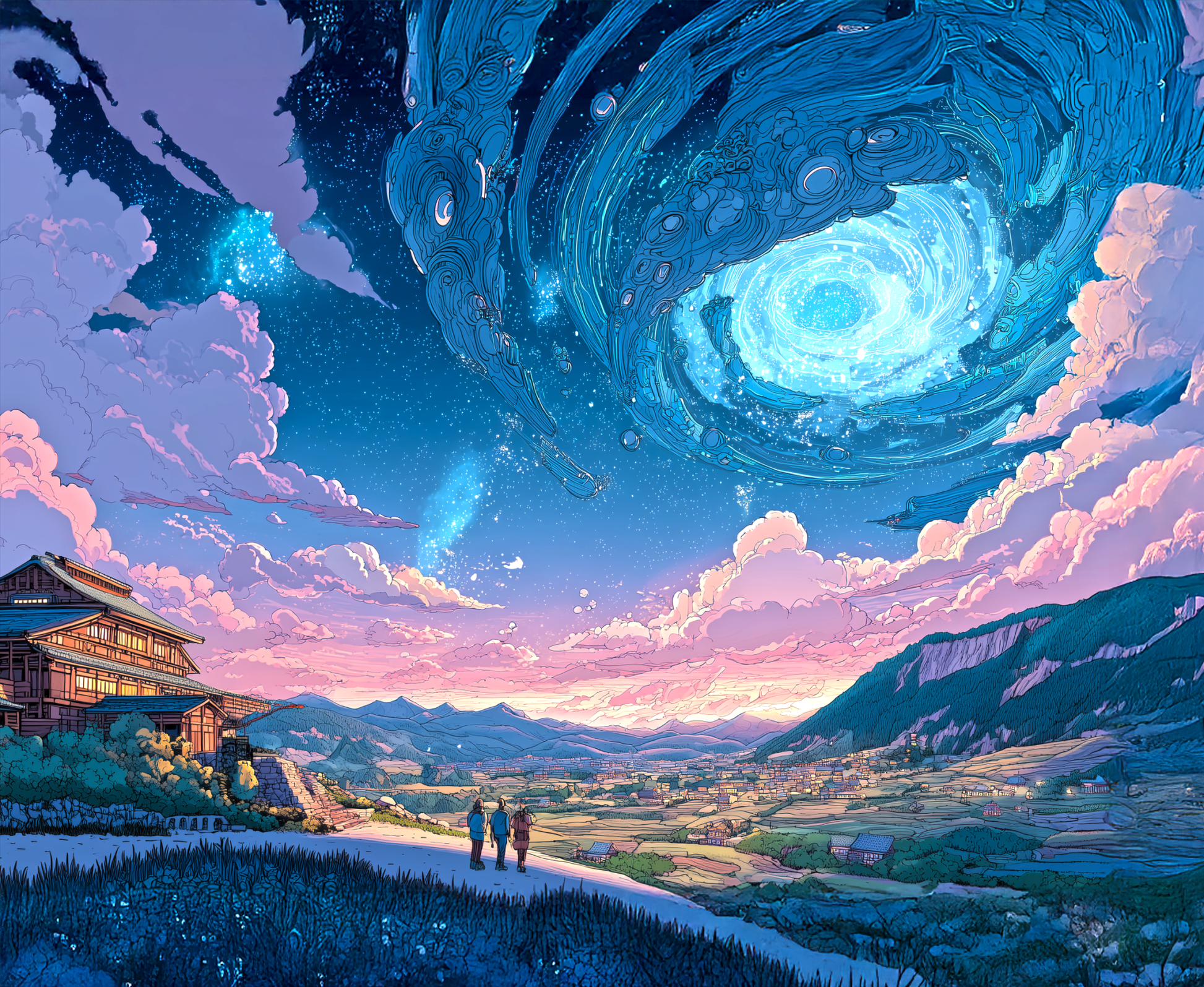 Gateway Over the Autumn Fields – Desk Mat - BBairt