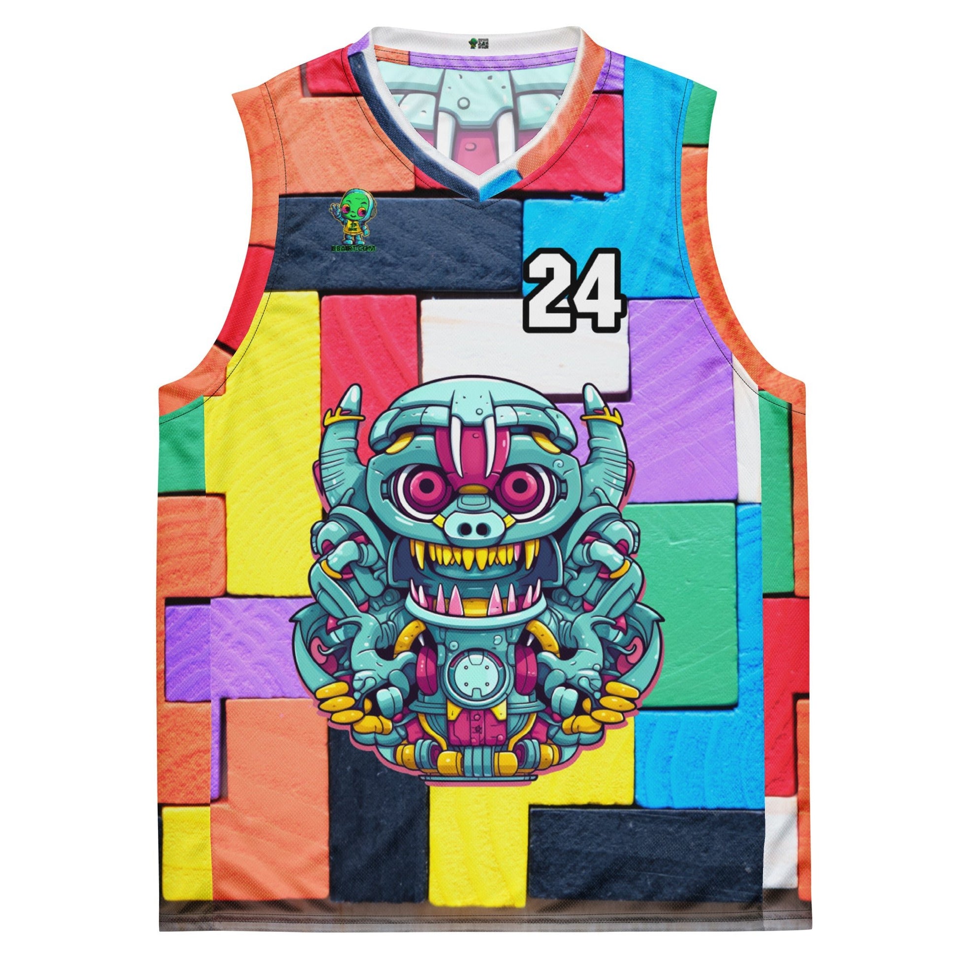 Gear Critter - Recycled unisex basketball jersey - Block Fusion Colorway - BBairt