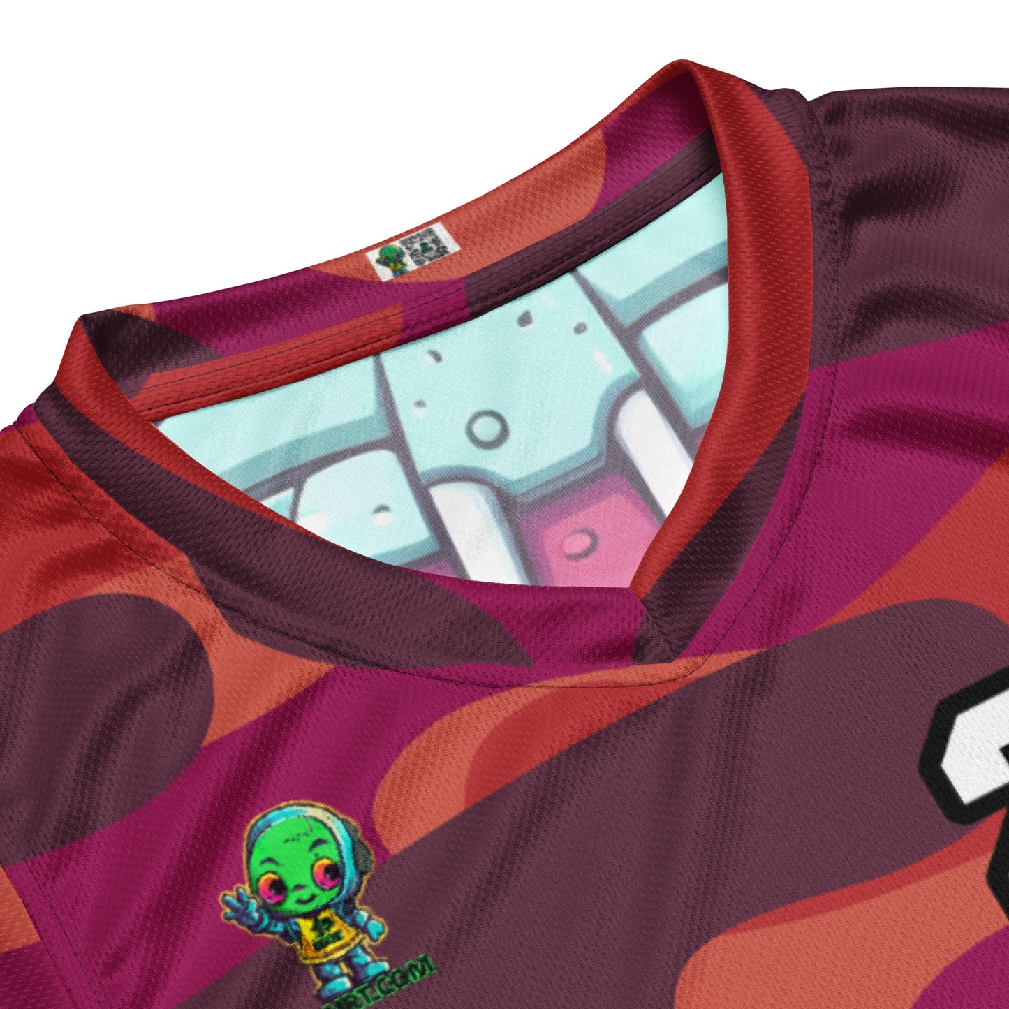 Gear Critter - Recycled unisex basketball jersey - Inferno Camo Colorway - BBairt