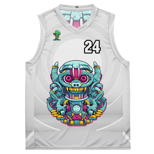 Gear Critter - Recycled unisex basketball jersey - Ivory Vortex Colorway - BBairt