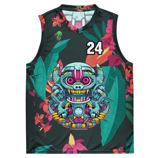 Gear Critter - Recycled unisex basketball jersey - Midnight Jungle Colorway - BBairt